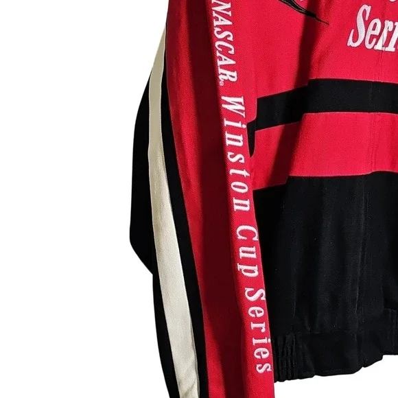 NASCAR Bulldog Racing Apparel Winston Cup Series Canvas Snap Up Jacket Large - Picture 4 of 11